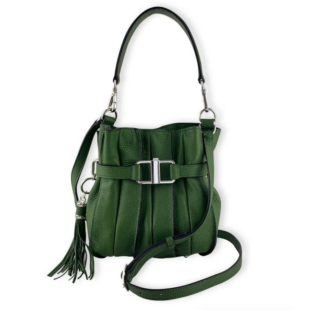 Capri Watch Borsa Marta 19 Green Pleated Purse NWT